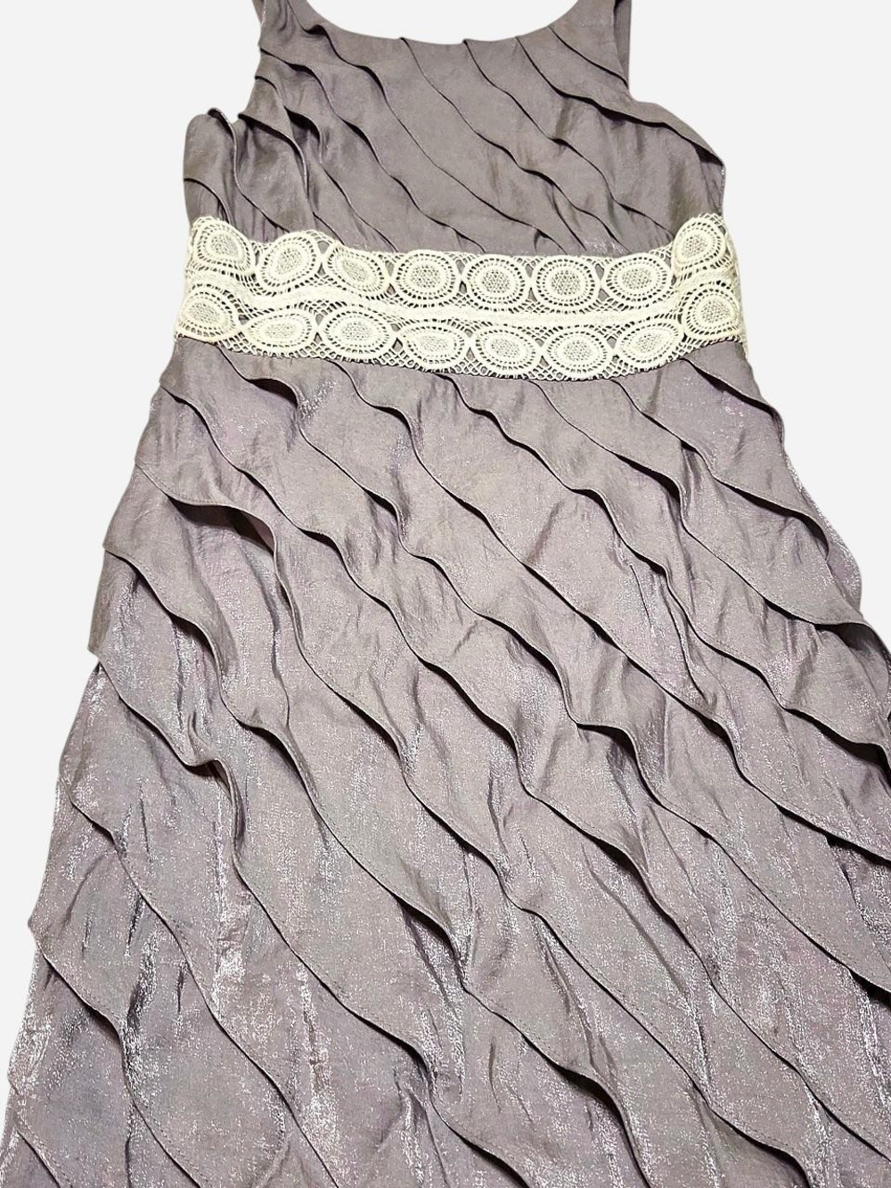 Silver Ruffle Dress - Picture 2 of 7